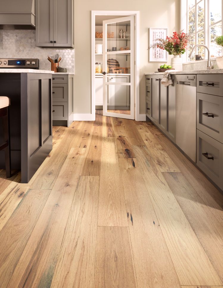 hardwood flooring in a rustic kitchen