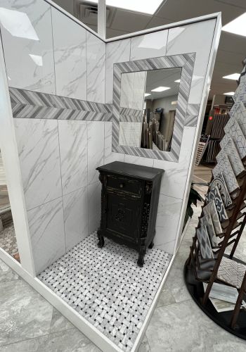 tile shower at our Marrero LA showroom